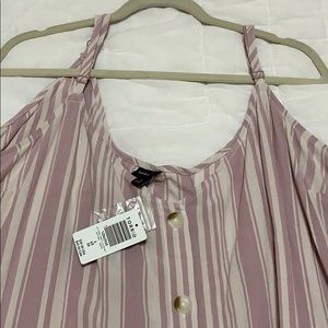 Torrid Purple Striped Tank Top
